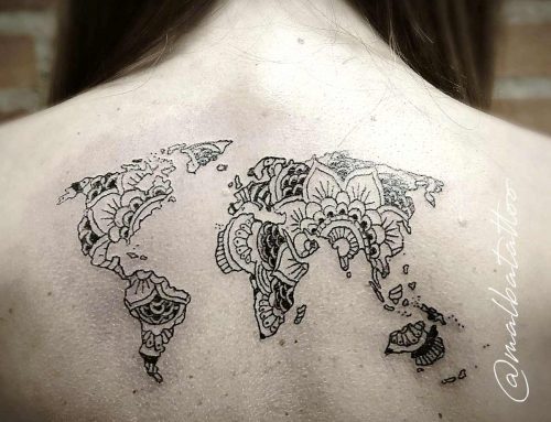 Tatuaje mapamundi mandala