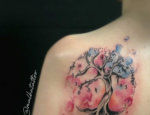 Tatuaje árbol de la vida a color